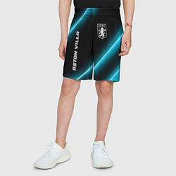 Шорты детские Aston Villa неоновые лампы, цвет: 3D-принт — фото 2