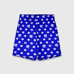 Детские шорты Roblox blue pattern