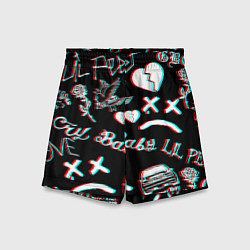 Детские шорты Lil Peep logo glitch