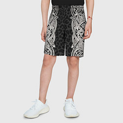 Шорты детские Скандинавский кельтский узор, цвет: 3D-принт — фото 2