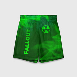 Детские шорты Fallout - green gradient вертикально