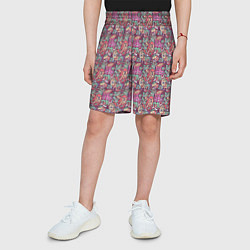 Шорты детские Монстры любители кофе, цвет: 3D-принт — фото 2