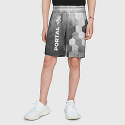 Шорты детские Portal - grey gradient по-вертикали, цвет: 3D-принт — фото 2