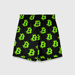 Детские шорты Биткоин кислотные монеты