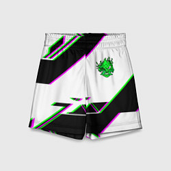 Детские шорты Cyberpunk logo geometry
