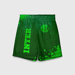 Детские шорты Inter - green gradient вертикально