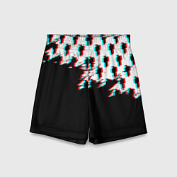 Детские шорты Billie Eilish pattern glitch
