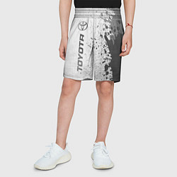 Шорты детские Toyota - white gradient по-вертикали, цвет: 3D-принт — фото 2