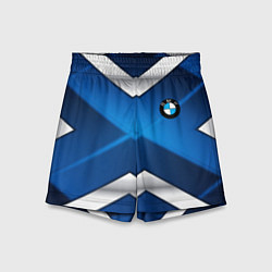 Детские шорты BMW metalic blue abstract