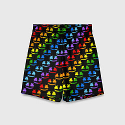 Шорты детские Marshmello pattern neon, цвет: 3D-принт