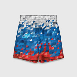 Шорты детские Пиксельный флаг, цвет: 3D-принт