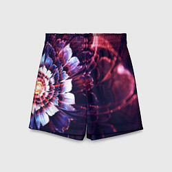 Шорты детские Фрактальный цветок абстракция, цвет: 3D-принт