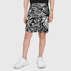 Шорты детские Лев и орел в виде узоров, цвет: 3D-принт — фото 2