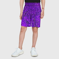 Шорты детские Фиолетовый симбионт абстракция, цвет: 3D-принт — фото 2