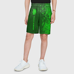 Шорты детские League of Legends - green gradient по-вертикали, цвет: 3D-принт — фото 2