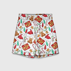 Шорты детские Новогодний паттерн 2025, цвет: 3D-принт