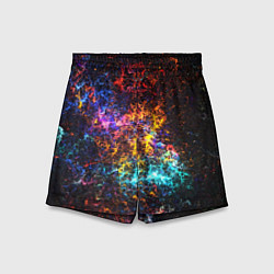 Шорты детские Космические краски текстура, цвет: 3D-принт