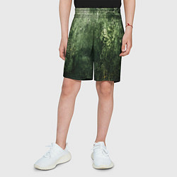 Шорты детские Зеленый камуфляж с эффектом старины, цвет: 3D-принт — фото 2