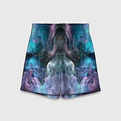 Шорты детские Фантастический неоновый космос, цвет: 3D-принт