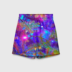 Шорты детские Новогоднее свечение гирлянд, цвет: 3D-принт
