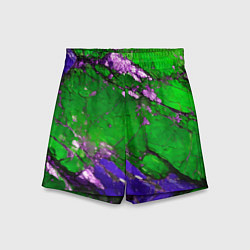 Шорты детские A purple mineral in a green stone, цвет: 3D-принт