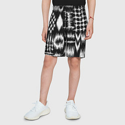 Шорты детские Штриховка - геометрическая абстракция, цвет: 3D-принт — фото 2