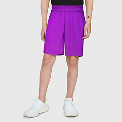 Шорты детские Градиент сиреневый металл, цвет: 3D-принт — фото 2