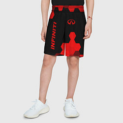 Шорты детские Infiniti - red gradient вертикально, цвет: 3D-принт — фото 2