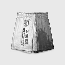 Шорты детские Atletico Madrid - white gradient по-вертикали, цвет: 3D-принт