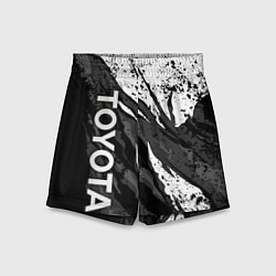 Шорты детские Toyota - белый разрыв, цвет: 3D-принт