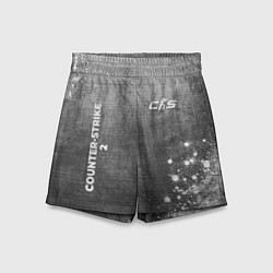 Шорты детские Counter-Strike 2 - grey gradient вертикально, цвет: 3D-принт