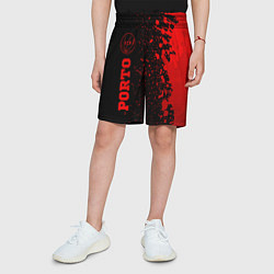 Шорты детские Porto - red gradient по-вертикали, цвет: 3D-принт — фото 2