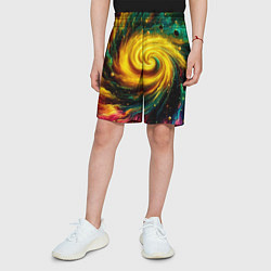 Шорты детские Neon space - ai art fantasy, цвет: 3D-принт — фото 2