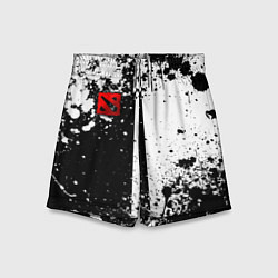Шорты детские Дота 2 - белые брызги, цвет: 3D-принт
