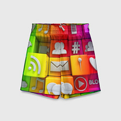 Шорты детские Square, цвет: 3D-принт