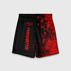 Шорты детские Subaru - red gradient по-вертикали, цвет: 3D-принт