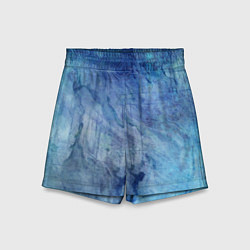 Шорты детские Абстракция - blue stone, цвет: 3D-принт