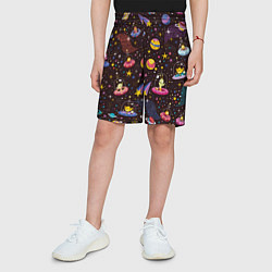 Шорты детские Мультяшные космические обитатели, цвет: 3D-принт — фото 2