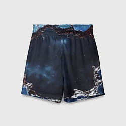 Шорты детские Объемная дыра в стене текстура, цвет: 3D-принт