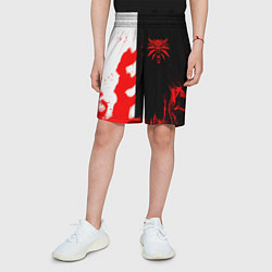 Шорты детские Ведьмак огненный, цвет: 3D-принт — фото 2