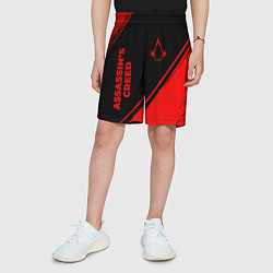 Шорты детские Assassins Creed - red gradient вертикально, цвет: 3D-принт — фото 2