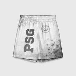 Шорты детские PSG - white gradient вертикально, цвет: 3D-принт