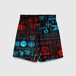Шорты детские Twenty one pilots rock pattern, цвет: 3D-принт