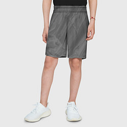 Шорты детские Серая текстура каменная мрамор, цвет: 3D-принт — фото 2