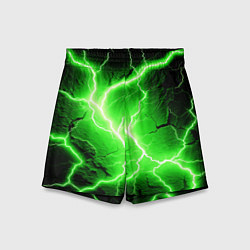 Детские шорты Color green black