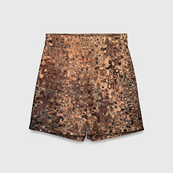 Шорты детские Светлый коричневый абстрактная текстура, цвет: 3D-принт