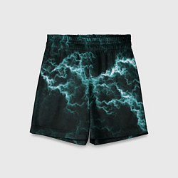Шорты детские Lightning light blue line, цвет: 3D-принт