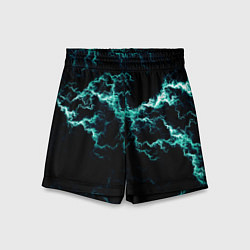 Детские шорты Lightning light blue glow