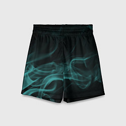 Шорты детские Color smoke turquoise, цвет: 3D-принт
