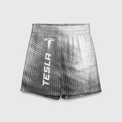 Шорты детские Tesla - grey gradient по-вертикали, цвет: 3D-принт